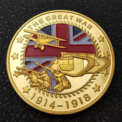 WW1 100TH Anniversary commemorative gold coin