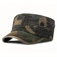 Military Army Cadet Hat Men Women Cotton adjustable camouflage Flat Top