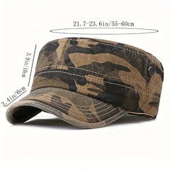 Military Army Cadet Hat Men Women Cotton adjustable camouflage Flat Top