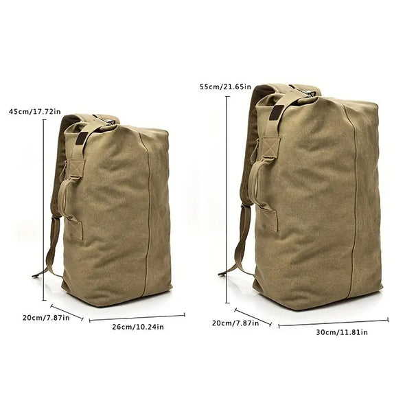 CANVAS DUFFLE MILITARY TACTICAL BACKPACK LARGE MEDIUM