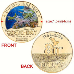 D DAY 80th anniversary 5 gold plated coins set