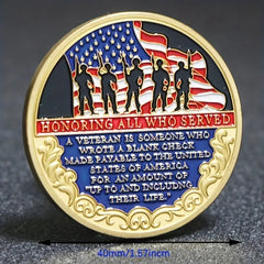 Honoring All Who Served Thank You for your service appreciation  Coin