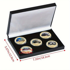 D DAY 80th anniversary 5 gold plated coins set