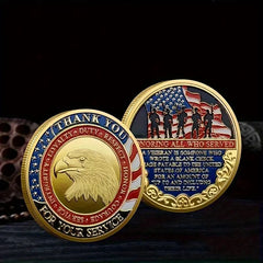 Honoring All Who Served Thank You for your service appreciation  Coin