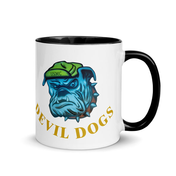 USMC DEVIL DOGS MARINES FUNNY COLORED CERAMIC 11/15OZ coffee mug