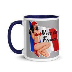 VIVE LA FRANCE sexy funny French pin up 11oz ceramic coffee mug